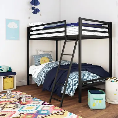 Twin Over Twin Bunk Bed Metal Bed Frames Heavy Duty Mattress Foundation Sofa Bed • $207.87