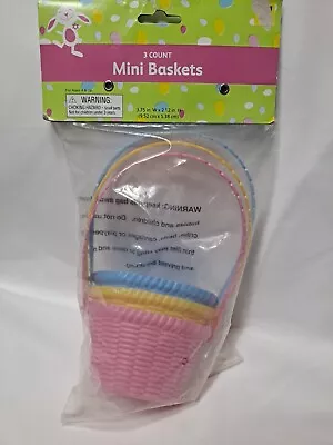 3 Pc Vintage Plastic Easter Baskets New • $16.99