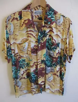 VTG 70's Hawaiian Style By Kmart Aloha Shirt Size Large 2 Pockets • $59.80