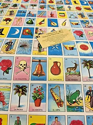 Don Clemente Loteria Mexican Bingo Paper FOLDED To Make Boards Gift Wrap Etc. • $4