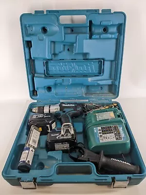 Makita BHP454 18v Cordless Drill W/ 2 Batteries Charger Bits & Case • $229.99