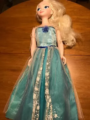 Disney Frozen Huge Large My Size Elsa Doll 3' Tall Hard Plastic READ DESC • $59.99