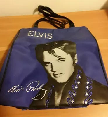 Blue Elvis Presley Rhinestone Tote Bag • $20