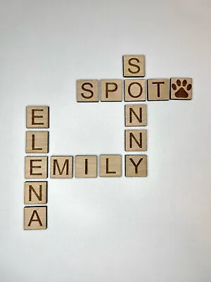 Scrabble Letter Word Magnets | Laser Engraved | Fridge Magnets • $60