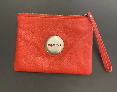 MIMCO- Bright Red Leather Clutch Purse Excellent Conditon • $12.40