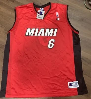 $125.99 • Buy Vintage 90's Miami Heat Eddie Jones Champion Jersey Red Sz 48 Xl Brand New Nwt