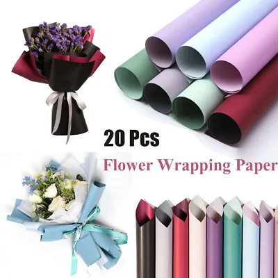£8.13 • Buy 20Pcs Plastic Waterproof Flower Gift Wrapping Paper Florist Bouquet Packaging UK