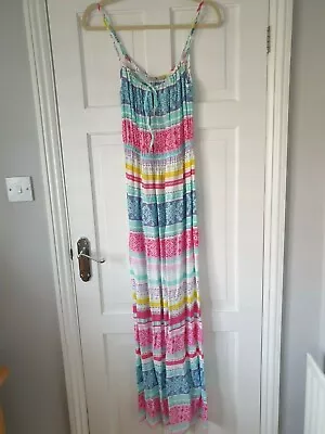 TU White/multi Print Maxi Dress  Size 10 Unworn • £12