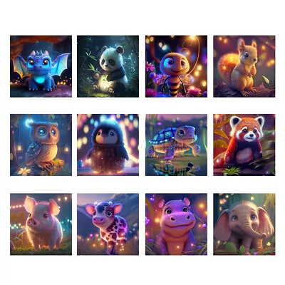 $5.39 • Buy 5D DIY Full Drill Diamond Painting Cartoon Animal Embroidery Cross Stitch Decor