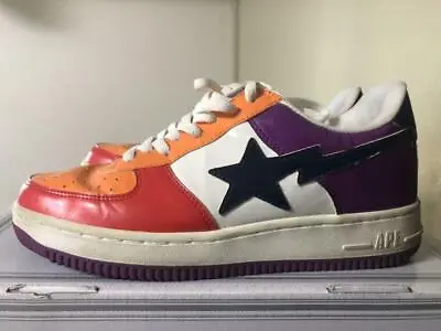 A BATHING APE Bapesta Sneaker Shoes Multi Low US9.5 Used From Japan • $446.56