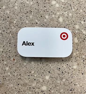 Target Name Tag- Alex.  Official Name Badge. Magnet Backing. • $8
