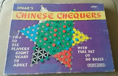 Chinese Chequers Marble Game By Spear's Games 1974. 2-6 Players Aged 8 To Adult. • £6.25