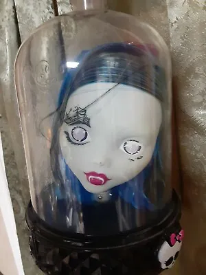 Vintage Halloween Decoration Vampire Girl Head Bell Jar Makeup Toy Monster High • $34
