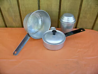 Vintage Aluminum 1 Cup Drink Shaker W/ Lid Saucepan Egg Poacher • $14.97