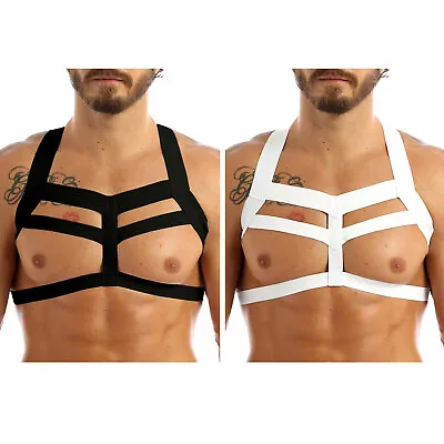 Sexy Men's Body Chest Muscle Harness Nylon Halter Strap Cosplay Clubwear Costume • $3.65