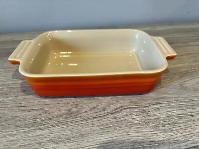 Le Creuset Stoneware Rectangular Roast Serving Dish 18cm In Volcanic Orange • £14.99