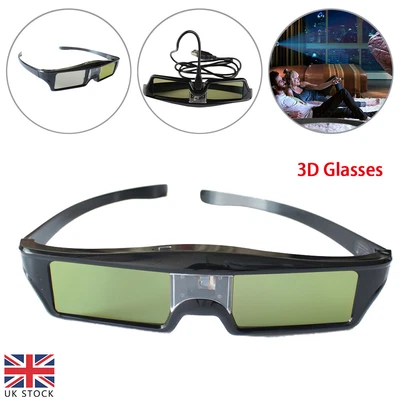 £14.09 • Buy USB Rechargeable Active Shutter 3D Glasses For DLP-Link Projector Optoma Benq UK