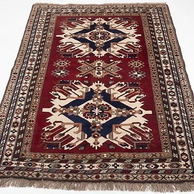 Caucasian Chelaberd Eagle Kazak Rug 7'2 X5'2  (219x157cm Carpet Oriental) • £599