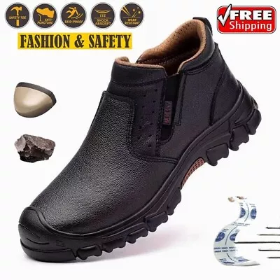 Mens Safety Shoes Composite Toe Work Shoes Waterproof Boots Oil-Resistant Shoes • $41.48