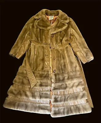 Vintage 70s ( TISSAVEL ) Faux Fur Coat Convertible Made In Israel Medium • $175