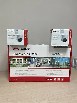 New HIKVISION Turbo HD 7200 8 Channel DVR W/HD & Turret Cameras Security System • $279.95