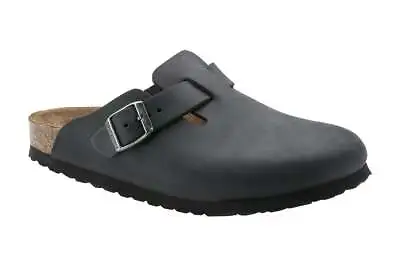 Birkenstock Unisex Boston FL Sandal (Black) Women's Sandals & Clogs • $241.91