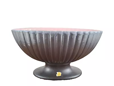 Vintage Royal Haeger Mid Century MCM Black Pink Console Planter Vase • $32