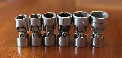 SK Tools 6 Piece 3/8” Drive Universal Flex Swivel Socket Set 7/16”-3/4” SAE USA • $44.99