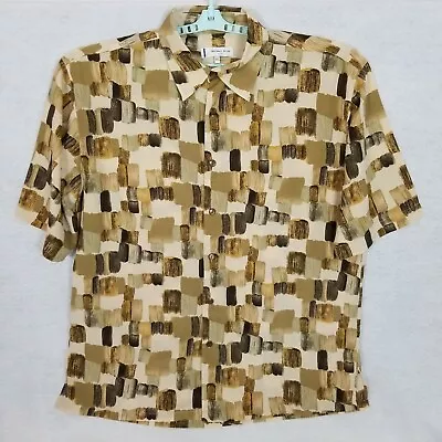MICHAEL IRVIN Dallas Cowboys Vintage Single Stitch Geometric Print Camp Shirt • $22.93