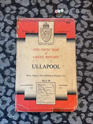 Vintage Ordnance Survey Map  1958  ULLAPOOL  Hiking  Walking  Rambling • £15.99