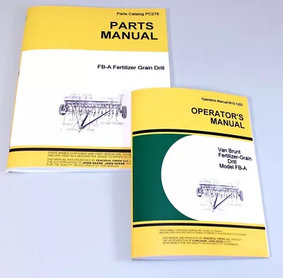 Operators Parts Manuals For John Deere Van Brunt Fb-A Fb97A Grain Drill Catalog • $39.97