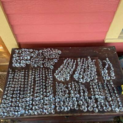 $299 • Buy 600 Pieces Lot Quality  Vintage Crystals  Chandelier  Parts Prisms 1/2”-1”