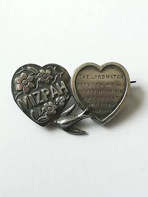 Antique Silver Hallmarked Mizpah Brooch. • £25