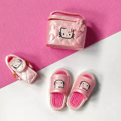 $9.99 • Buy 3PC Dollhouse Miniature 1:12 Scale Makeup Phone Bag Slippers Fashion Accessories