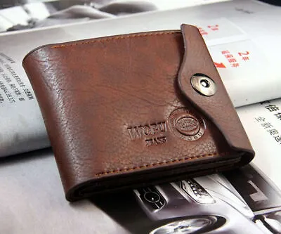 Men Mini Small Wallet Leather Credit ID Window Card Holder Short Purse Handbag • $8.99