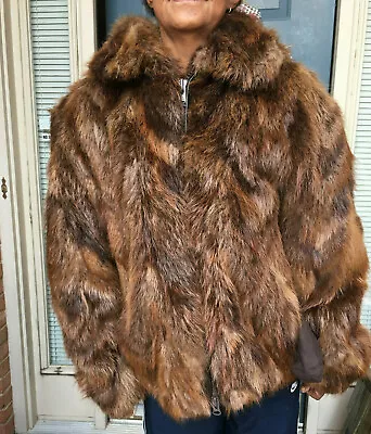 Unisex Ladies / Mens Alaskan Beaver Fur Jacket Coat Thick 56  1x 2x 3x $3200  • $849.99