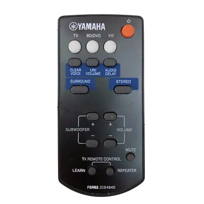 New FSR62 ZC94940 For Yamaha Sound Bar Remote Control AS-201 YAS201 YAS-201BL • $12.43