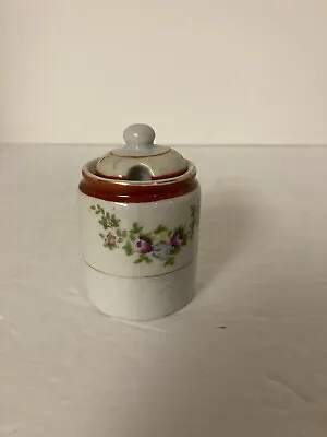 Mustard Pot Hand Painted Occupied Japan Floral Vintage • $5