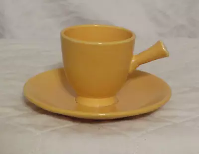 Vintage Fiesta *YELLOW* Demitasse Cup And Saucer Set • $9.95