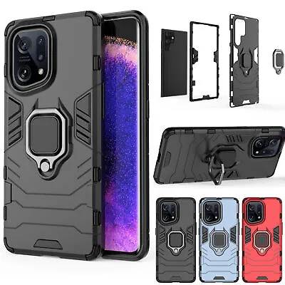 For OPPO Find X2 X5 Lite Neo Pro Case Shockproof Rugged Ring Stand Phone Cover • $8.99