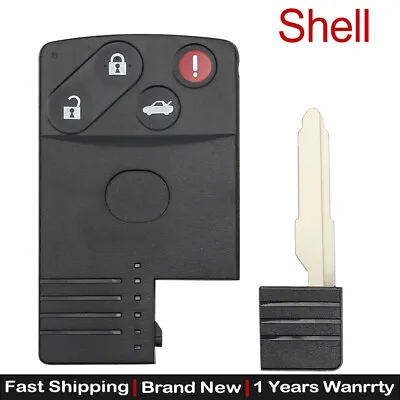 Smart Card Remote Key Shell Case Fob 4 Button For Mazda 5 6 CX-7 CX-9 RX-8 Miata • $7.29
