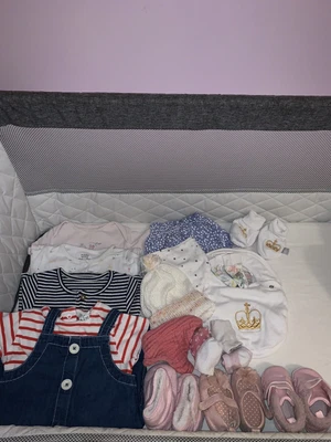 £0.99 • Buy Baby Girl 0-3/up To 3 Months Used Clothes/outfits
