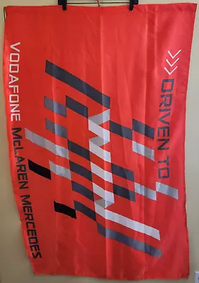 McLaren Mercedes Racing Banner Flag Used 35  X 55  Vodafone • $30