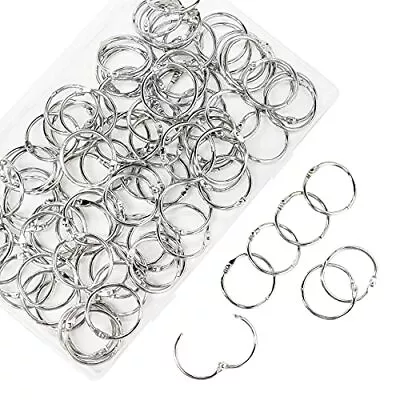 Loose Leaf Binder Rings 1-Inch（100 Pack） Office Metal Book Rings Nickel Plate... • $9.85