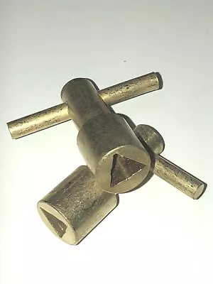 £1.99 • Buy Two Solid Brass Meter Box Keys Heavy Duty Fit Most Triangle Utility Boxes 11.025