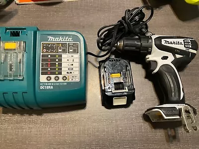 Makita XFD01 18V Lithium Ion 1/2” Drill Driver Battery And Charger Tested Works • $110