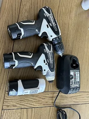 Makita 10.8v Li-Ion Cordless HP330D Combi Drill TD090D Impact Driver ML100 Torch • £110