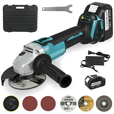 Brushless Cordless Cut‑Off / Angle Grinder With 5.5Ah Battery For Makita 18V US • $53.99