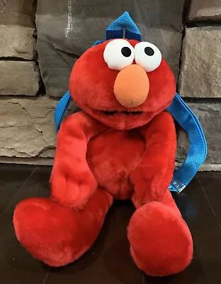 Elmo Backpack Backpack Plush 14-1/2 In. Tall Sesame Street Pyramid Brand 2002 • $14.95