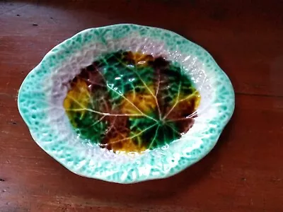 Vintage Majolica Leaf Design Platter • $24.99